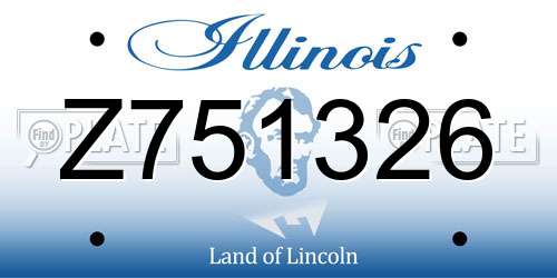 Z751326 Illinois License Plate