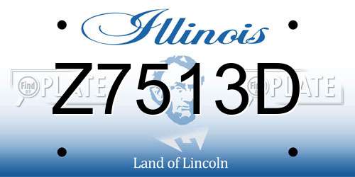 Z7513D Illinois License Plate