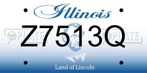 Z7513Q Illinois License Plate