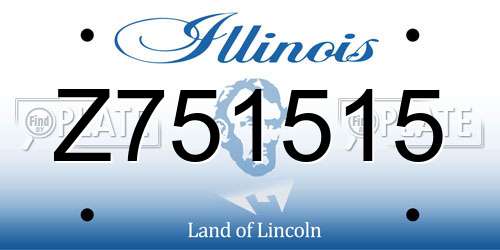 Z751515 Illinois License Plate