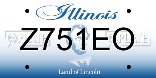 Z751EO Illinois License Plate