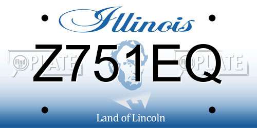 Z751EQ Illinois License Plate