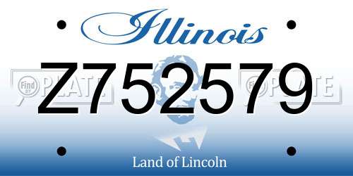 Z752579 Illinois License Plate