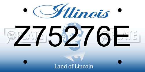Z75276E Illinois License Plate
