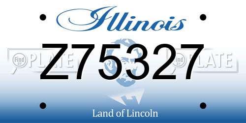 Z75327 Illinois License Plate