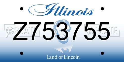Z753755 Illinois License Plate
