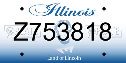 Z753818 Illinois License Plate