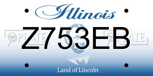 Z753EB Illinois License Plate