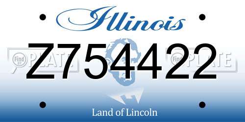 Z754422 Illinois License Plate