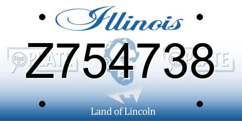 Z754738 Illinois License Plate