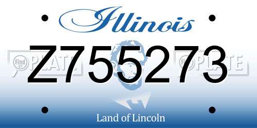 Z755273 Illinois License Plate