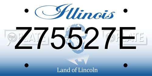 Z75527E Illinois License Plate