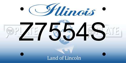 Z7554S Illinois License Plate