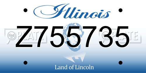 Z755735 Illinois License Plate