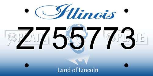 Z755773 Illinois License Plate