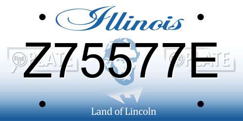 Z75577E Illinois License Plate