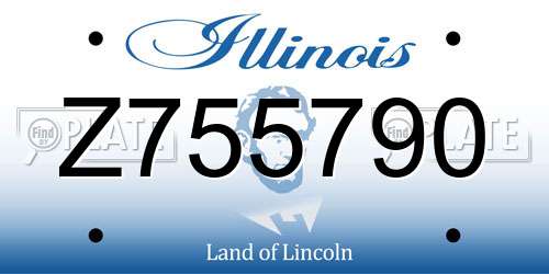 Z755790 Illinois License Plate