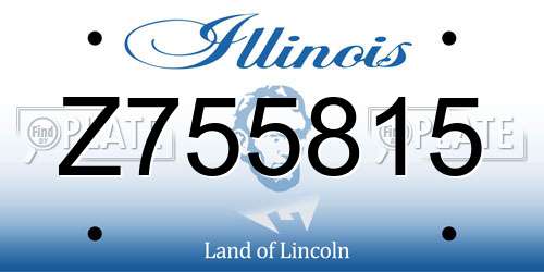 Z755815 Illinois License Plate