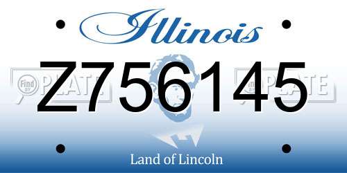 Z756145 Illinois License Plate