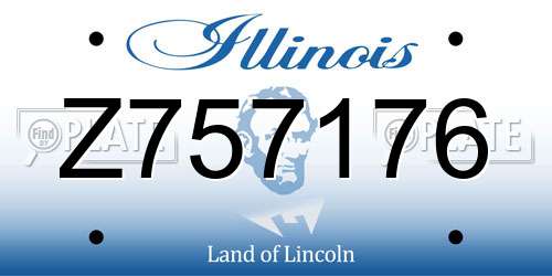 Z757176 Illinois License Plate