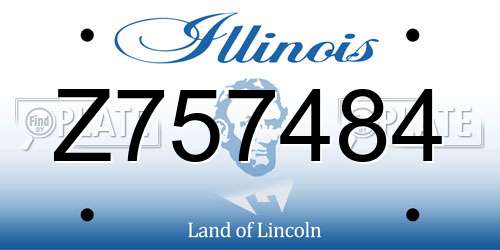 Z757484 Illinois License Plate
