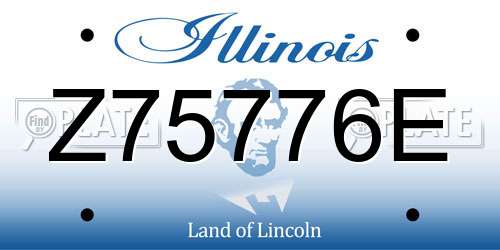 Z75776E Illinois License Plate