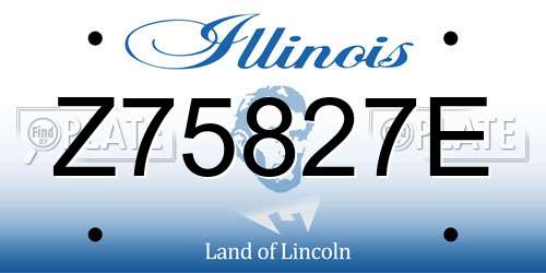 Z75827E Illinois License Plate
