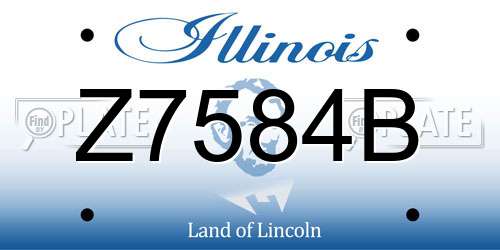 Z7584B Illinois License Plate