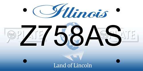 Z758AS Illinois License Plate