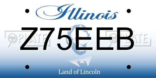 Z75EEB Illinois License Plate