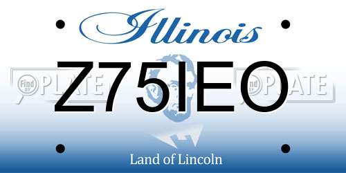 Z75IEO Illinois License Plate