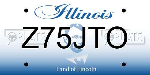 Z75JTO Illinois License Plate