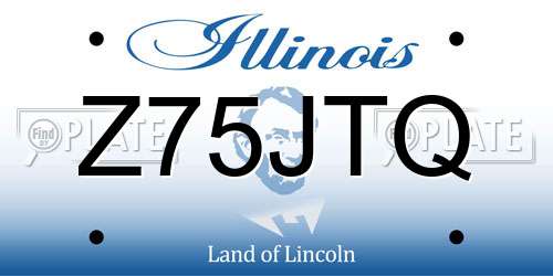 Z75JTQ Illinois License Plate