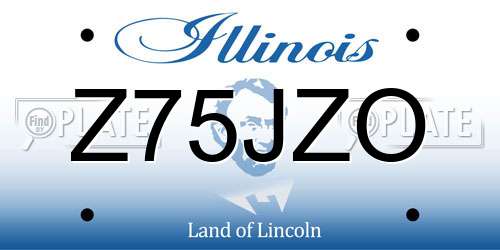 Z75JZO Illinois License Plate