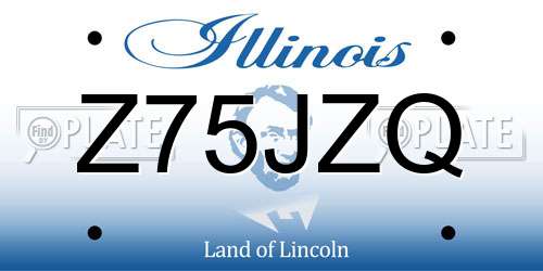 Z75JZQ Illinois License Plate