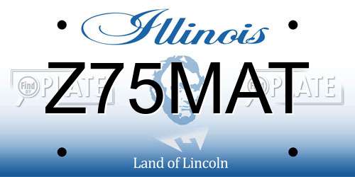 Z75MAT Illinois License Plate