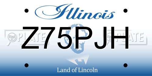 Z75PJH Illinois License Plate