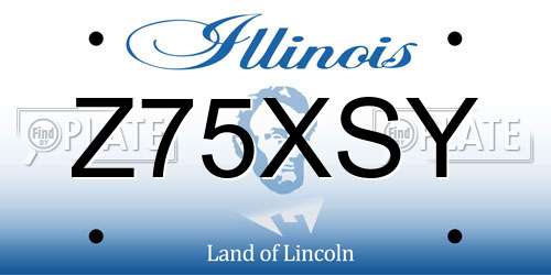 Z75XSY Illinois License Plate