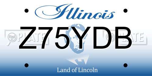Z75YDB Illinois License Plate