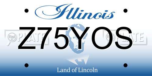 Z75YOS Illinois License Plate