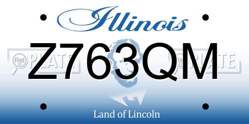 Z763QM Illinois License Plate