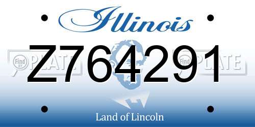 Z764291 Illinois License Plate