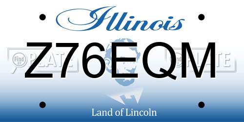 Z76EQM Illinois License Plate