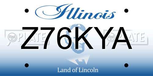Z76KYA Illinois License Plate