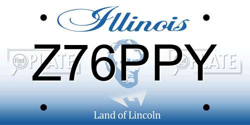 Z76PPY Illinois License Plate