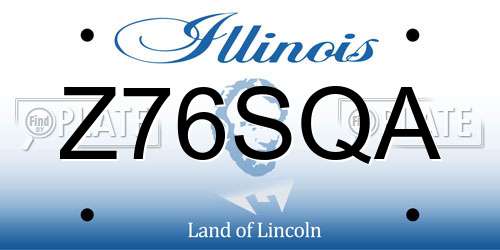 Z76SQA Illinois License Plate