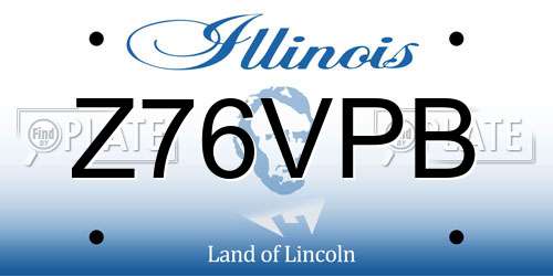 Z76VPB Illinois License Plate