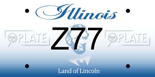 Z77 Illinois License Plate