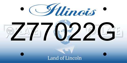 Z77022G Illinois License Plate