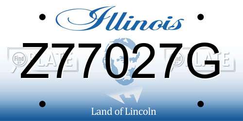 Z77027G Illinois License Plate